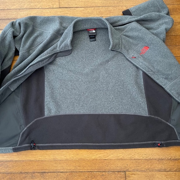 EUC - Men's The North Face Gray Full Zip Fleece Jacket Size Medium - Picture 10 of 11